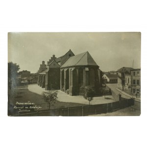 INOWROCŁAW Kościół św. Mikołaja, pocztówka wysłana 20.VII.1947r.