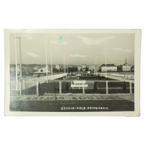 GDYNIA Pomorské mólo, pohľadnica odoslaná 22.VIII.1938.