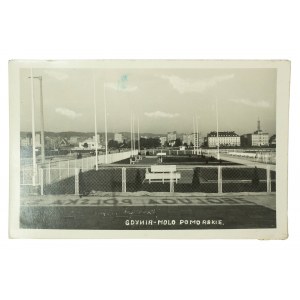 GDYNIA Pomořanské molo, pohlednice odeslaná 22.VIII.1938.