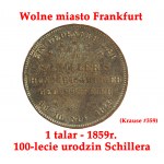 Patera z talarami wykonana dla uczczenia zjednoczenia Niemiec (1871) oraz złotych godów pary królewskiej Królestwa Saksonii - Jana Wettyna i Amelii Wittelsbach (1872) - UNIKAT!