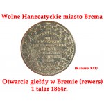 Patera z talarami wykonana dla uczczenia zjednoczenia Niemiec (1871) oraz złotych godów pary królewskiej Królestwa Saksonii - Jana Wettyna i Amelii Wittelsbach (1872) - UNIKAT!