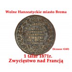 Patera z talarami wykonana dla uczczenia zjednoczenia Niemiec (1871) oraz złotych godów pary królewskiej Królestwa Saksonii - Jana Wettyna i Amelii Wittelsbach (1872) - UNIKAT!