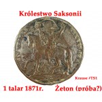 Tanier s toliarom vyrobený na oslavu zjednotenia Nemecka (1871) a zlatej svadby kráľovského páru Saského kráľovstva - Johanna Wettina a Amélie Wittelsbachovej (1872) - UNIKÁT!