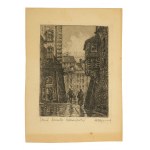 WĄSOWICZ Dariusz - Set of 4 etchings: 1. Old town, 2. From the W-Z route, 3 and 4. Stone steps in two color versions