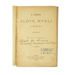 STERN J. - Zlaté myšlenky z Talmudu, přeložil Wiktor Chajes, Lvov 1896.