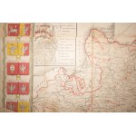 Mapa Polska za vlády krále Jana III Sobieského, vydaná k 200. výročí reliéfu Vídně J. Szpetkowským v Poznani, RARE