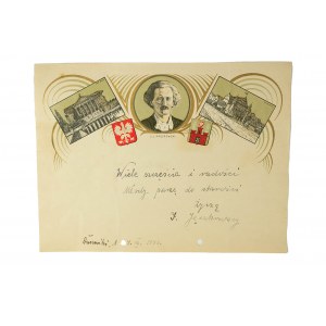 Telegram patriotyczny J.I.Paderewski, Poznań Teatr Wielki i Uniwersytet, wysłany 4.IX.1946r.