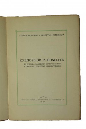 MĘKARSKI Stefan i REMEROWA Krystyna - Księgozbiór z Honfleur, Lwów 1928r.