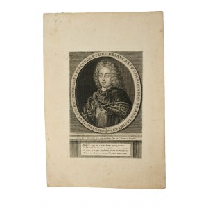 [August II Mocny] Frederic Auguste Roy de Pologne Electeur et Duc de Saxe... [etc.], autor: E. Desrochers, ok. 1720r.