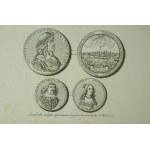 Graphic of the 19th c. - Two medals belonging to the Numismatic Cabinet of Warsaw, print from Storia della Polonia by ZAYDLER, Firenze 1831, f. 23 x 16cm