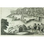 [ELBLĄG - 18. stol.] Elbing ville de la Prusse Royale, panorama Elblągu [před 1730] vydal A.Leide chez Pierre ban der Aa., mědiryt, lept, f. 38,5 x 31,5cm
