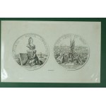 CHODOWIECKI Daniel - medaile Kateřiny II. Catarina II Russiae Imperatrix, His Armis et undis 1769, f. 23,5 x 15 cm v lehké paspartě