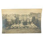 Satz von 4 Fotos [vor 1939] eines Fußballvereins aus der Region Kujawien-Pommern [Stadt Więcbork ???].