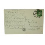 SZKLARSKA PORĘBA Najwyższy maszt sygnałowy w Niemczech - wąwóz Moltkego - przy Dolnej Szklarskiej Porębie, obieg pocztowy, 1926r.