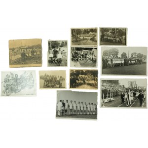 [II RP] A set of photographs related to the CRACOVIA club staff from 1937-39, camp in Kozienice 15-30.VIII.1937, match against Lvov 29.V.1939, Cracovia - AKS 4.IX.1938.