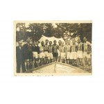 [II RP] Zestaw fotografii związanych z kadrą klubu CRACOVIA z lat 1937-39, obóz w Kozienicach 15-30.VIII.1937r., mecz z Lwowem 29.V.1939r., Cracovia - AKS 4.IX.1938r.