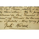 [rukopis] Jalu Kurek list zo 7.IV.1932 predsedovi vydavateľstva vo veci vydania románu Mount Everest 1924 [vydaný v roku 1933], autogram autora