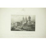 [VILNA] View of the suburb of Snipiszek in Vilnius and the statue of the Savior by the church of Sgo. Raphael, 1849. Album de Vilna,