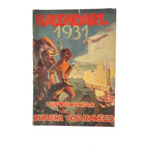 Kalendarz IKC na rok 1931 z pieknymi kolorowymi reklamami firm polskich m.in.: piwo Okocim [proj. Norblin!], Eternit