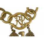 Soudcovský řetěz z let 1946-1952, nápis RP s orlicí bez koruny, velikost orlice cca 72x70 mm.
