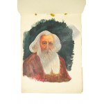 [LIGOŃ] Szkicownik z oryginalnymi pracami z lat 1934-40, prace sygnowane LIGOŃ, f. 33 x 24,5cm UNIKAT !