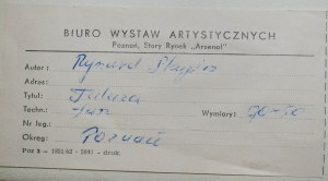 SKUPIN Ryszard - Tuluza 1963r., tusz, f. 64 x 50cm, sygnowana, naklejka Biura Wystaw Artystycznych Poznań