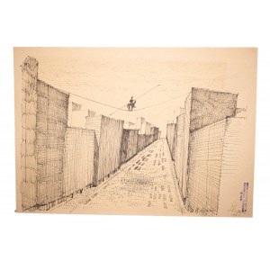 SKUPIN Ryszard - praca z cyklu Don Kichot, sygnowana Skupin 1961r., f. 42 x 29,5cm