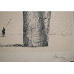 SKUPIN Ryszard - praca z cyklu Don Kichot, sygnowana, 1961r., f. 42 x 29,5cm