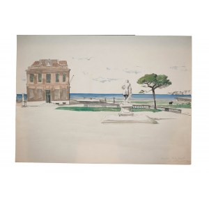 SKUPIN Ryszard - Marsylia. Park Borelli, sygnowana, 1963r., f. 64 x 47cm