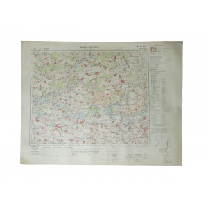 Mapa KONOTOP [Ukraina, 250km od Kijowa] stan na 1941, poprawiona VI.1943r., skala 1:300.000