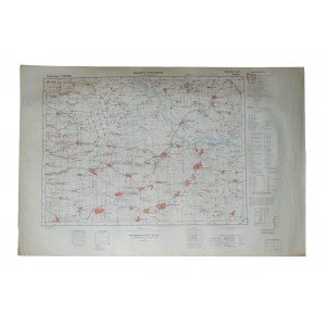 Mapa SSALSK, obwód rostowski (Rosja), stan na 1941r., poprawiona w I.1943r., skala 1:300.000, f. 75 x 50cm