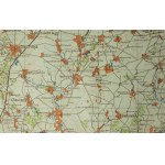 Mapa ROMNY, mesto na Ukrajine, z roku 1941, opravená v I.1943, mierka 1:300.000, f. 65 x 50cm