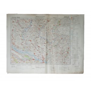 Mapa KREMENTSCHUG [Krzemieńczuk], Ukrajina , Poltavská oblast, stav v roce 1941, opraveno v VI.1943, měřítko 1:300.000, f. 65x50cm
