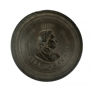 [19th century] Box/button with an image of Tadeusz Kosciuszko on the lid and the inscription Kosciuszko Chef Polonais, diameter 8cm