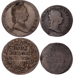 Austrian Netherlands 1 - 2 Liards / Oorden 1750