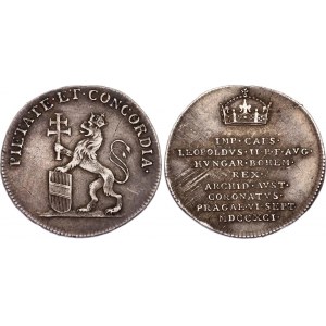 Austria Silver Coronation Medal 1791
