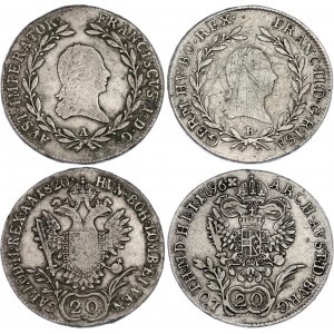 Austria 2 x 20 Kreuzer 1796 - 1820 B