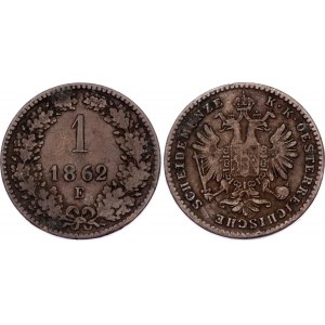 Austria 1 Kreuzer 1862 E