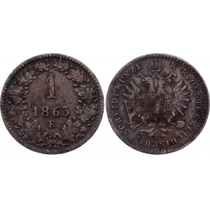 Austria 1 Kreuzer 1863 E