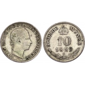 Austria 10 Kreuzer 1859 V