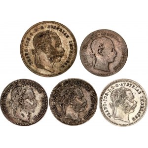 Austria 4 x 10 & 20 Kreuzer 1868 - 1872