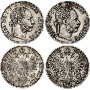 Austria 2 x 1 Florin 1882 - 1886