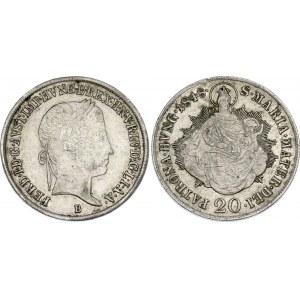 Hungary 20 Krajczar 1848 B