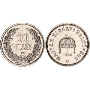 Hungary 10 Filler 1893 KB