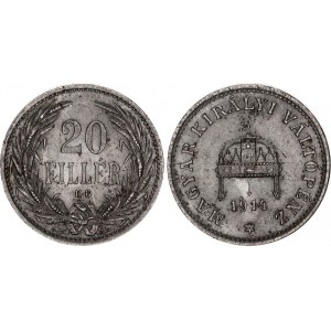Hungary 20 Filler 1914 KB