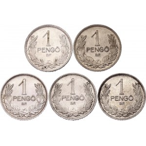 Hungary 5 x 1 Pengo 1926 - 1939 BP