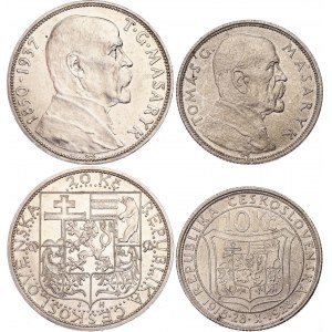 Czechoslovakia 10 - 20 Korun 1928 - 1937