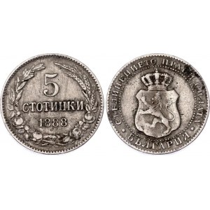 Bulgaria 5 Stotinki 1888