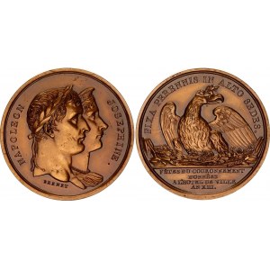 France Bronze Commemorative Medal Napoleon & Josephine 1804 An XIII