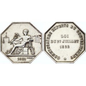 France Silver Trade Octagon Medal 1831 Bomard